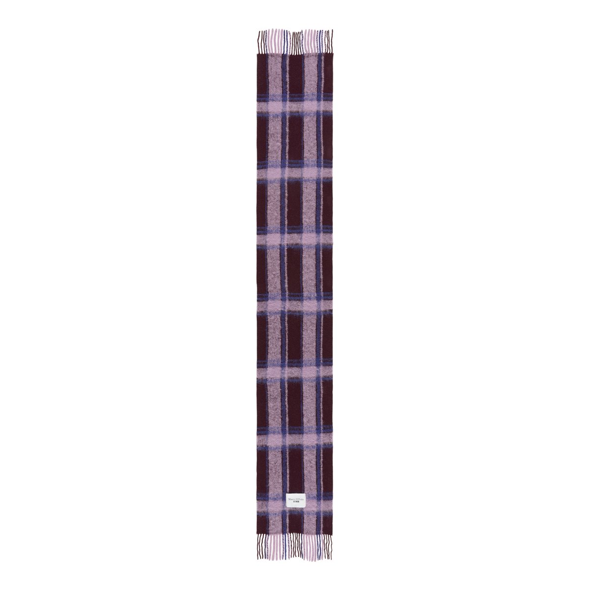 écharpe en mélange de laine vierge et de laine d'alpaga violet, MARC O’POLO DENIM