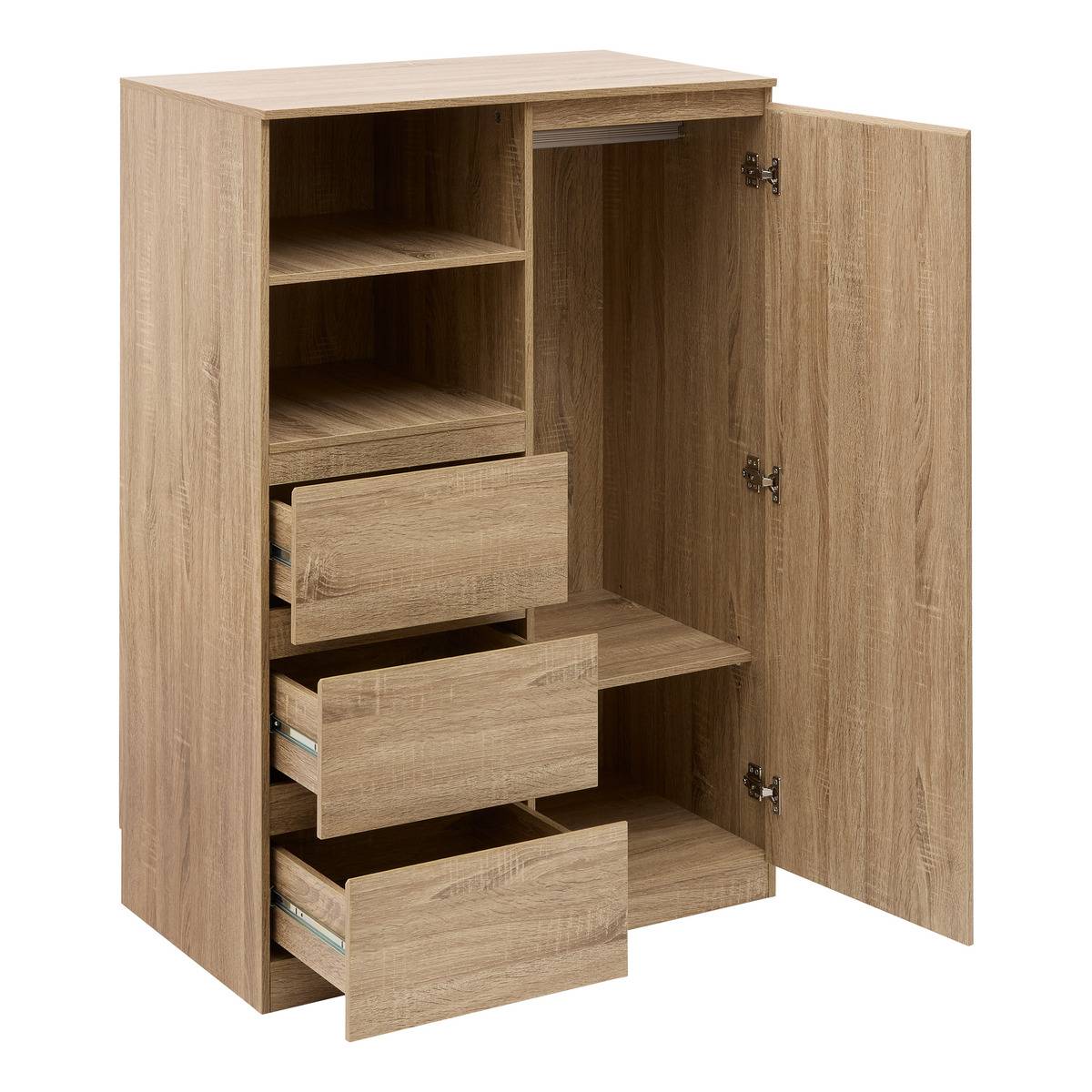 Penderie rectangulaire avec porte et 3 tiroirs DOLO beige, 5FIVE SIMPLY SMART