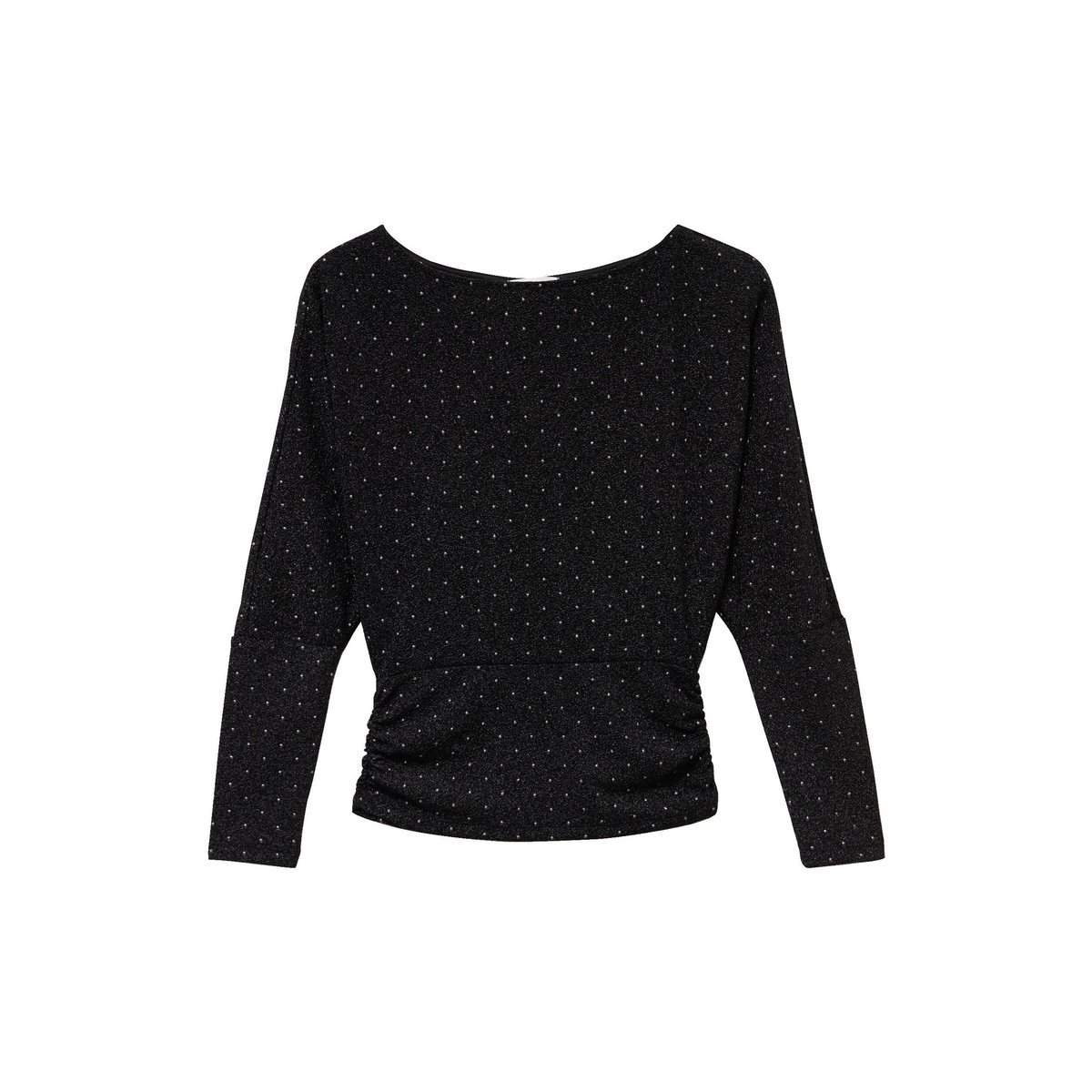 Top droit col bateau manches longues noir, CACHE CACHE