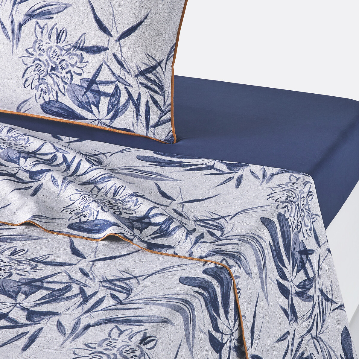 Drap plat percale de coton, Mishima imprimé, LA REDOUTE INTERIEURS
