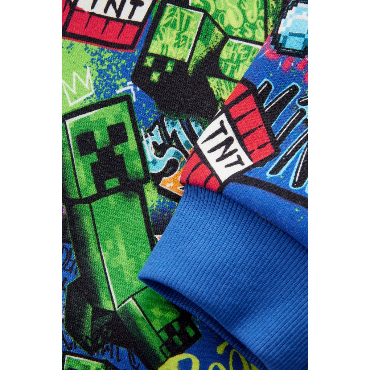 Sweat à capuche minecraft bleu cobalt, NEXT