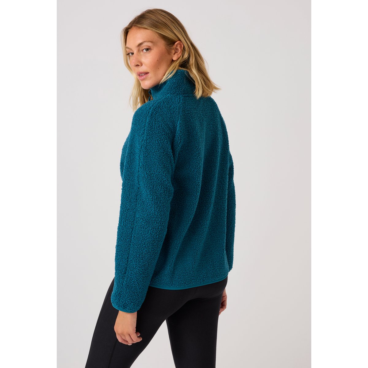 Veste Thermolacyl en maille sherpa bleu pétrole, DAMART SPORT