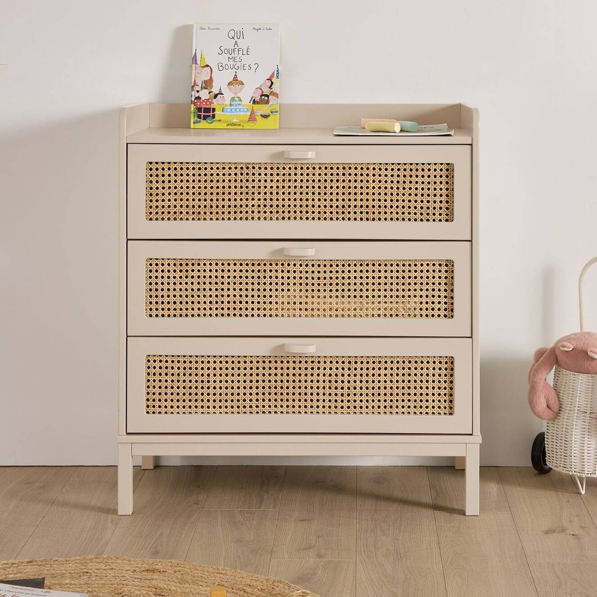 Commode 3 tiroirs - SAM beige, CAMIF