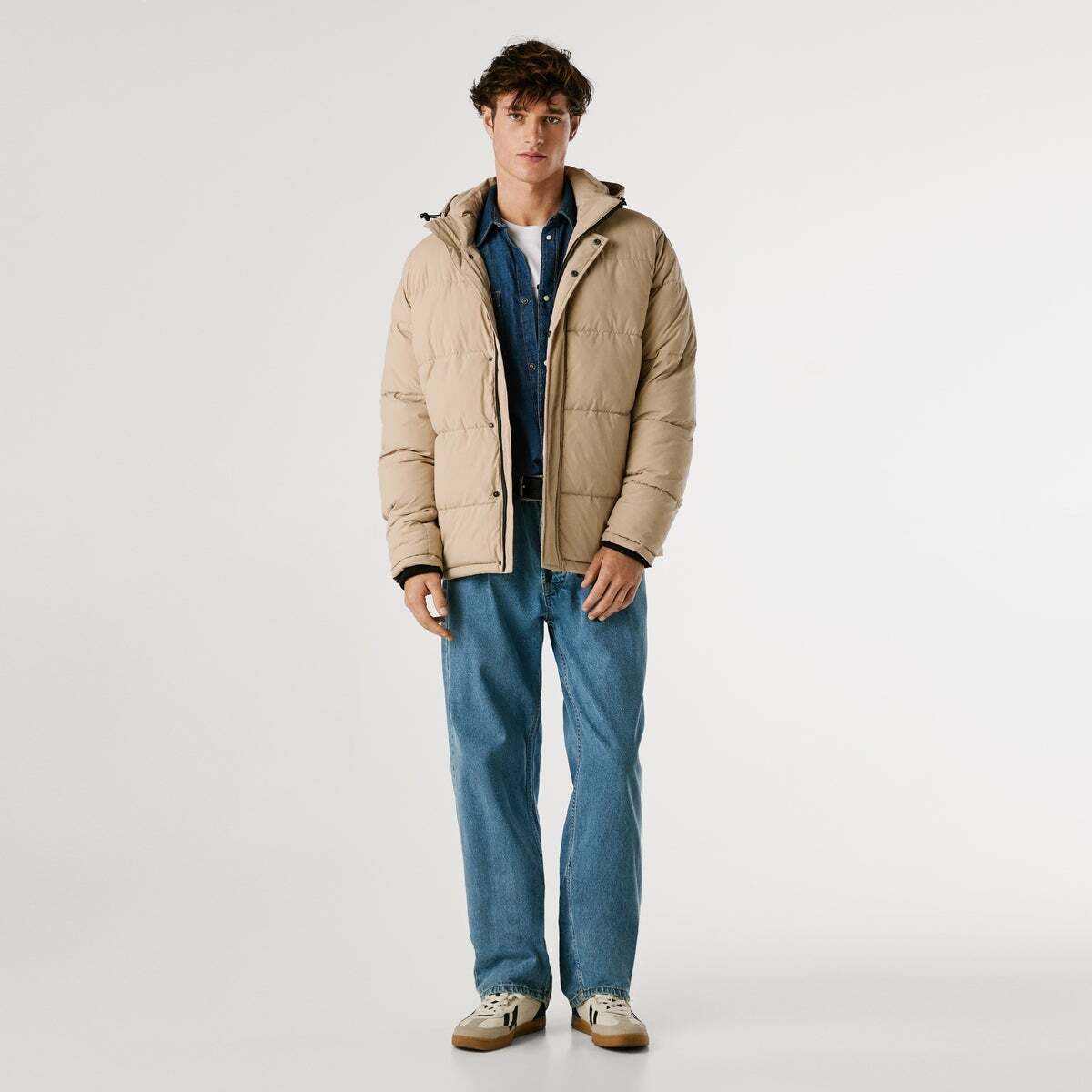 Doudoune Matelassée Avec Capuche naturel, PEPE JEANS