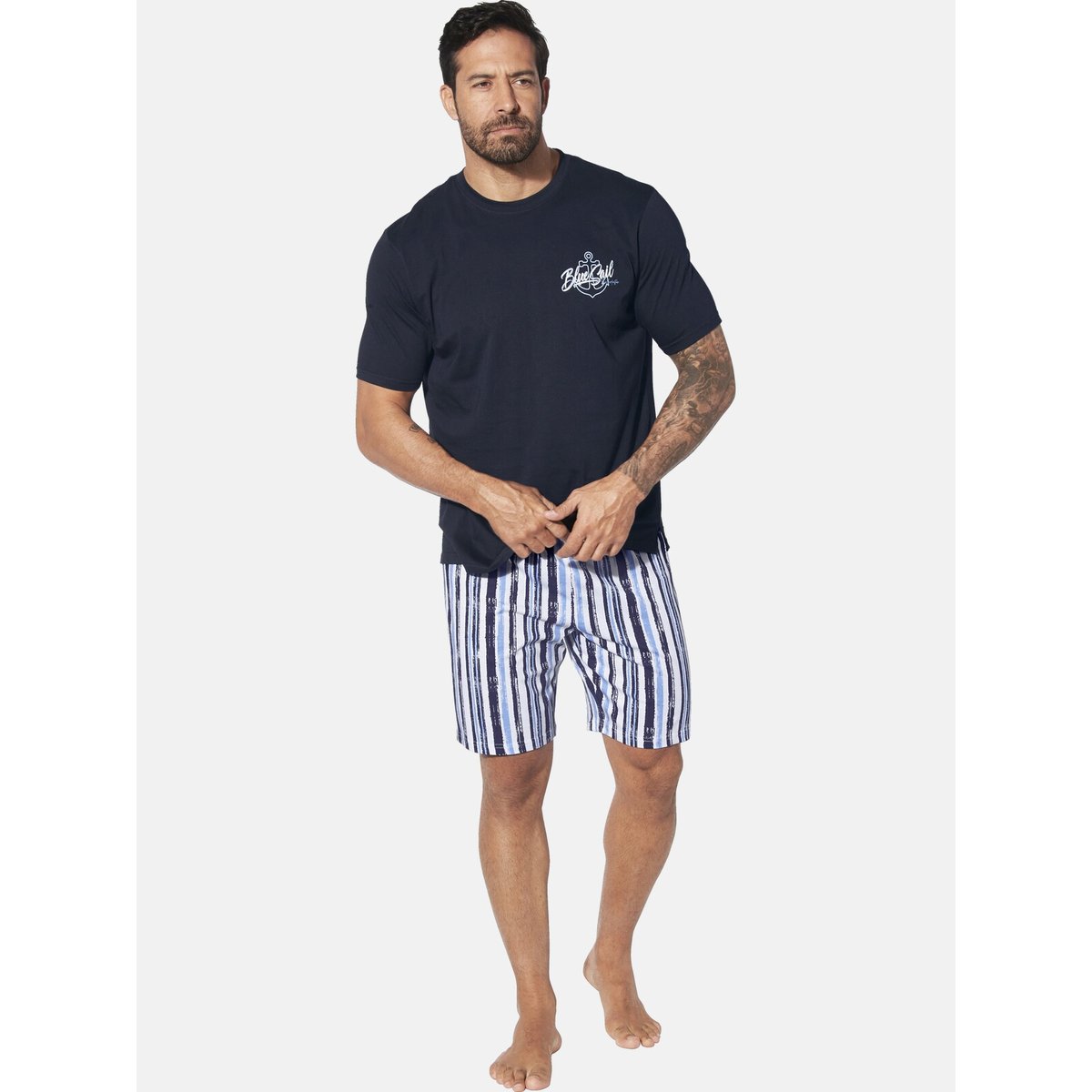 Pyjashort ASKIVAR bleu foncé, JAN VANDERSTORM