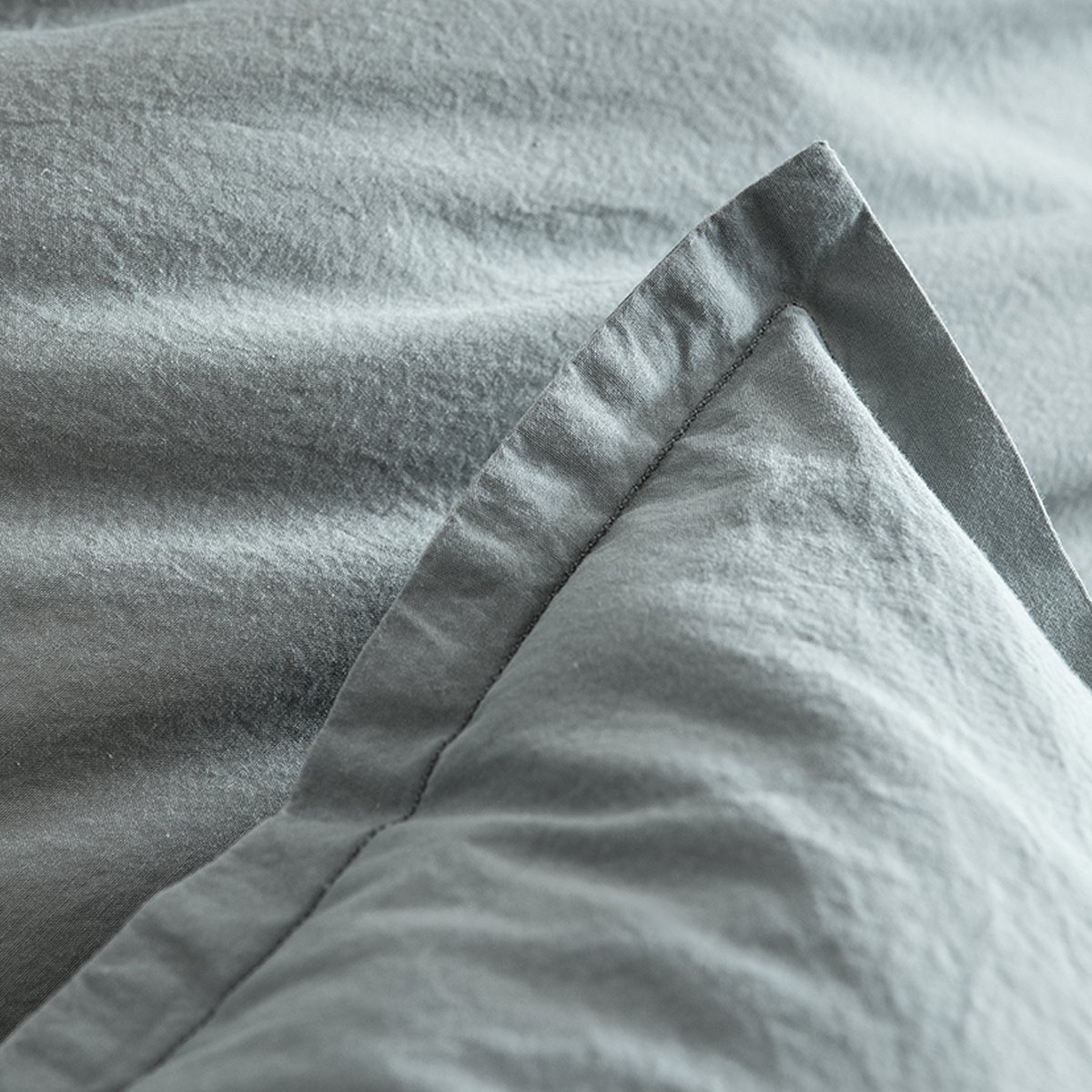 Drap housse uni en percale de coton bonnet de 30cm, CÉVENNES vert d'eau, A DEMAIN