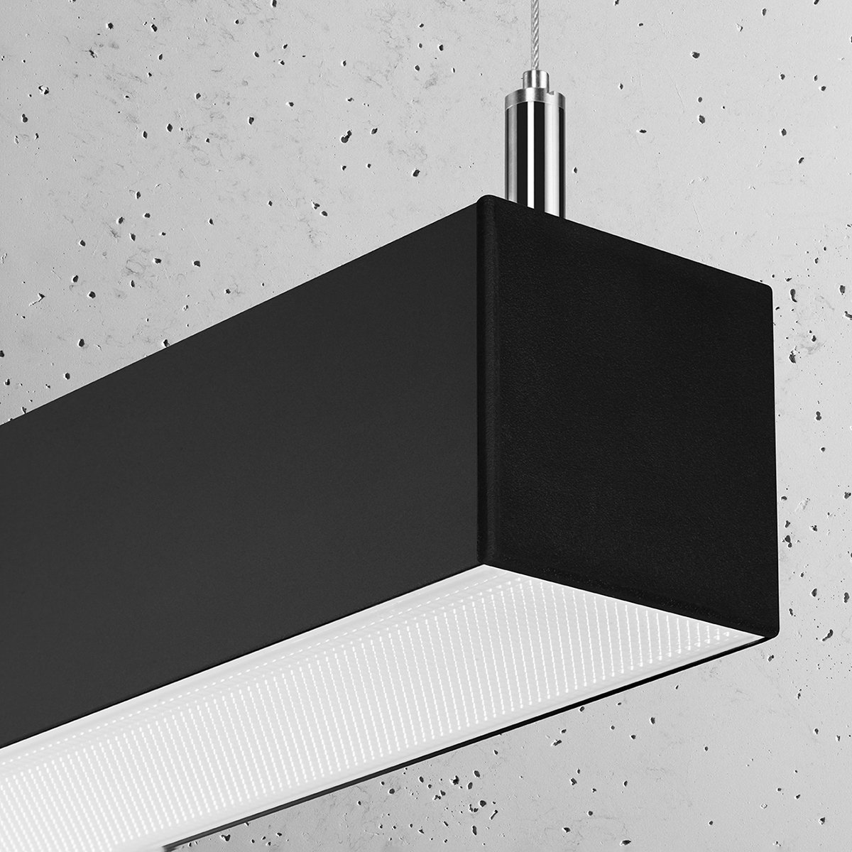 Suspension Aluminium Noir LED 1 Pinne noir, EDEN