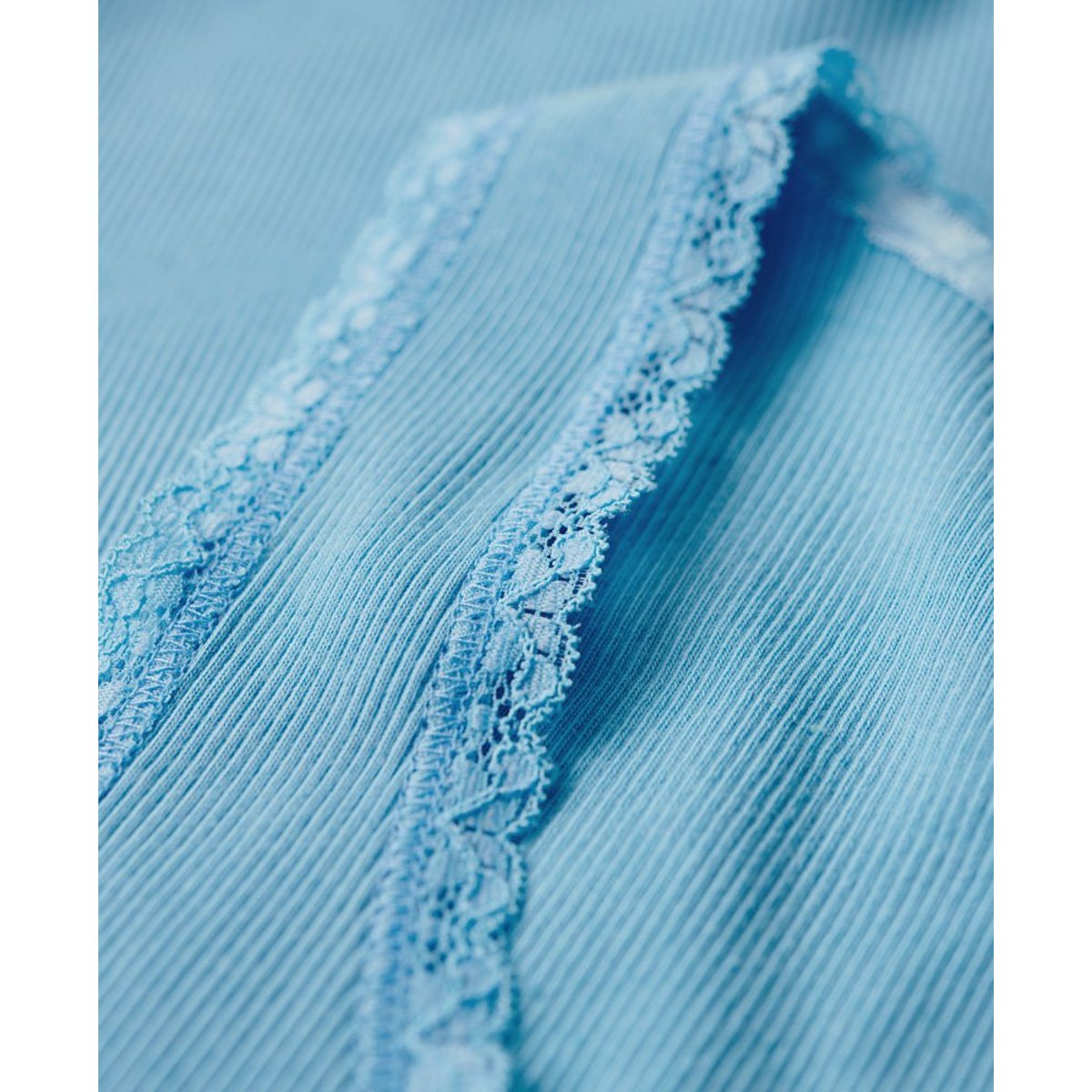 Débardeur à liseré en dentelle Vintage Athletic Essentials bleu ciel, SUPERDRY