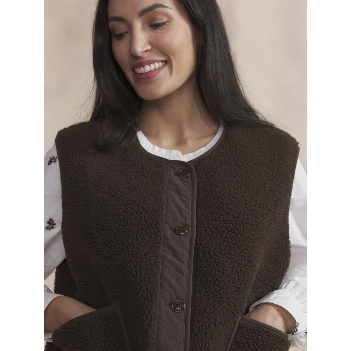 Gilet VANIASAN brun, TBS