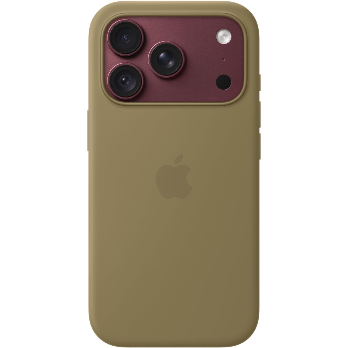 Coque iPhone 18 Pro Magsafe Olive Silicone couleur unique, APPLE