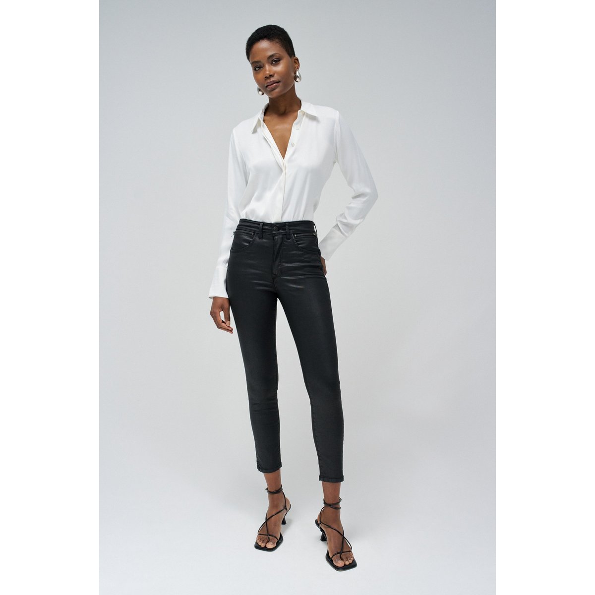 JEAN FAITH PUSH IN CROPPED SKINNY noir, SALSA JEANS
