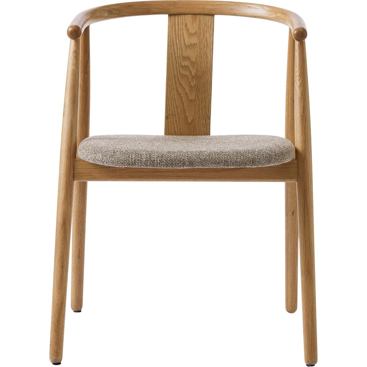 Chaise bois assise tapissée collection DABASSO noir et brun, RECOLLECTION