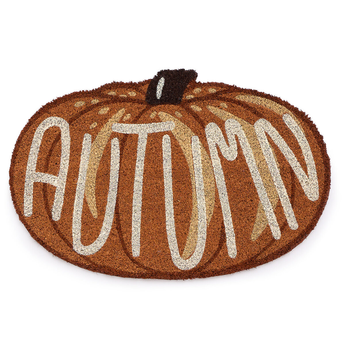 Autumn Pumpkin Slogan Coir Doormat orange, MY MAT