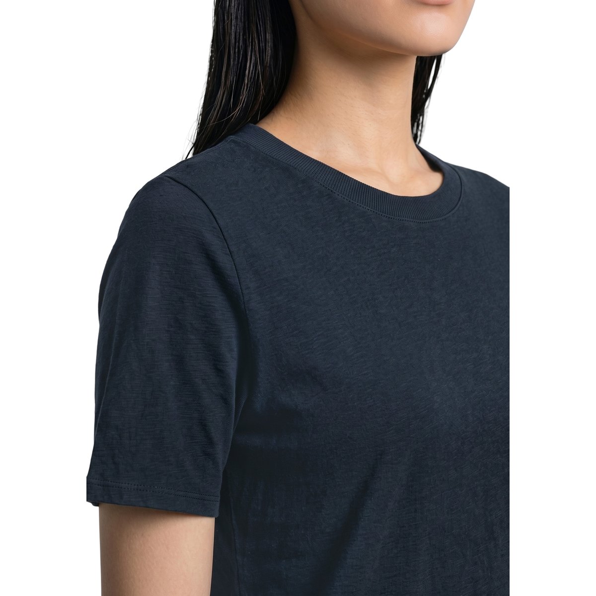 T-shirt en jersey slub loose en doux coton biologique blanc, MARC O’POLO DENIM
