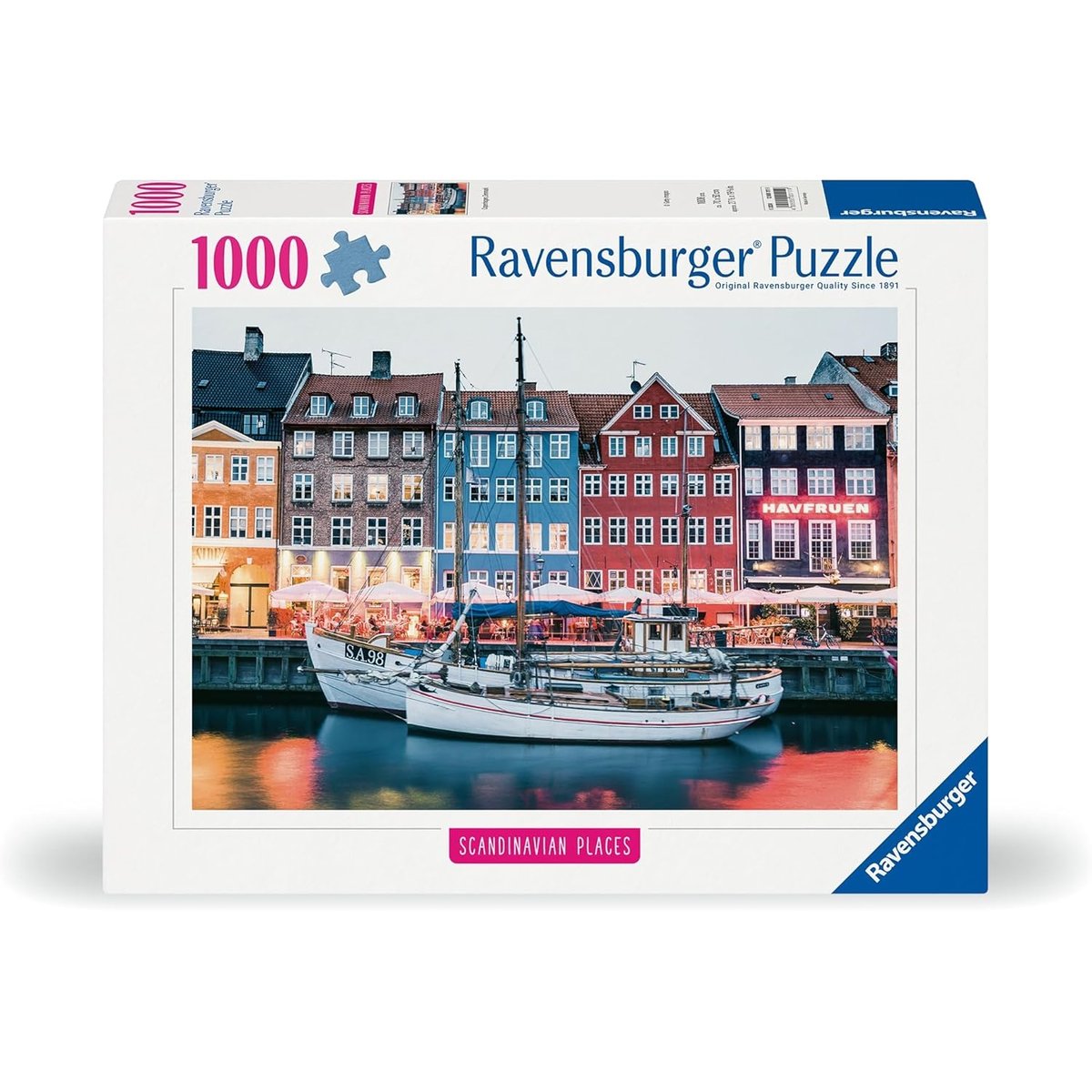 Puzzle Copenhague Danemark 1000 pcs blanc, RAVENSBURGER