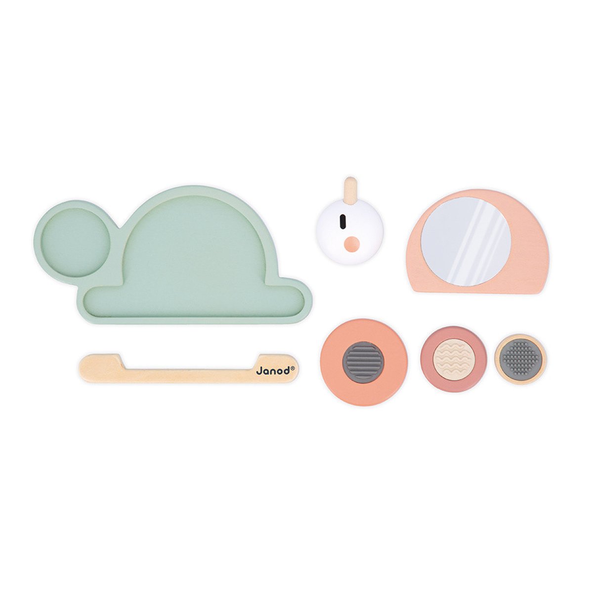Jeu D'éveil Empilable Sensoriel 6 Pièces beige, JANOD