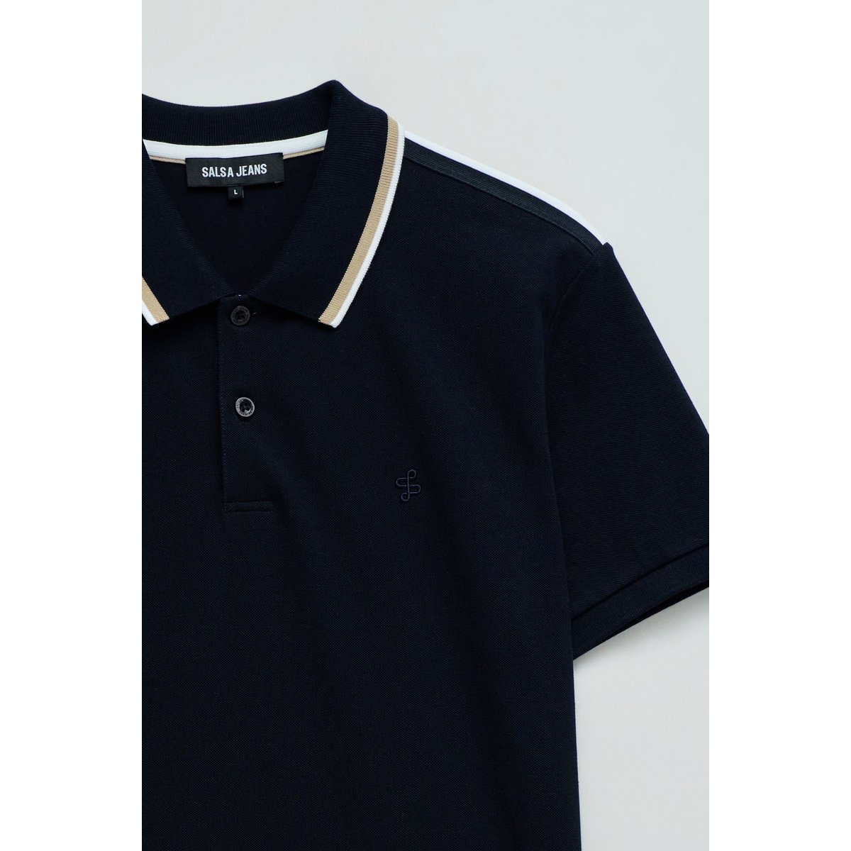 POLO AVEC BRANDING blanc, SALSA JEANS