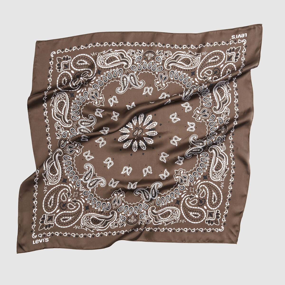 Bandana en satin Paisley marron, LEVI'S
