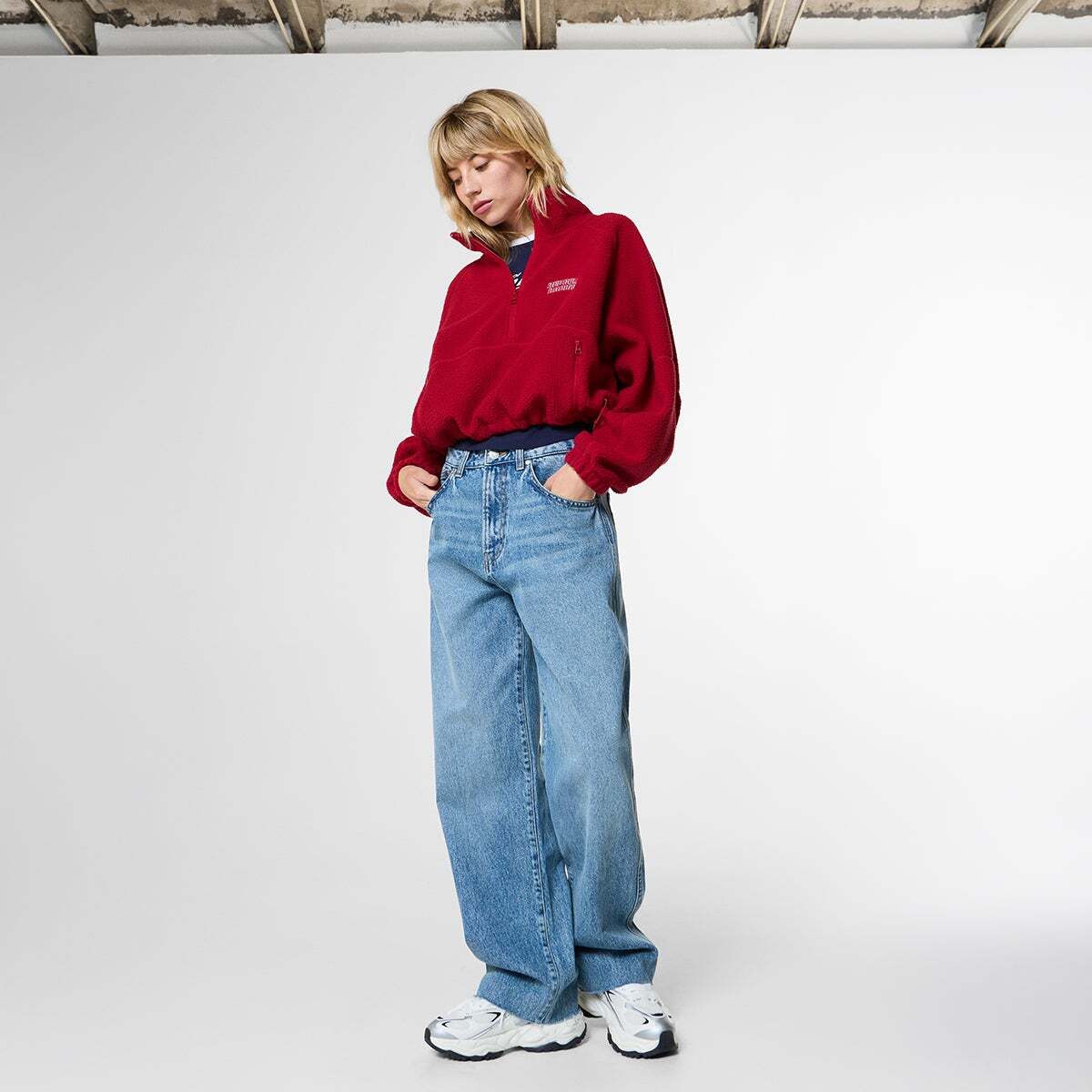 Jean Coupe Large, Taille Moyenne denim rigide bleu moyen rbr, PEPE JEANS