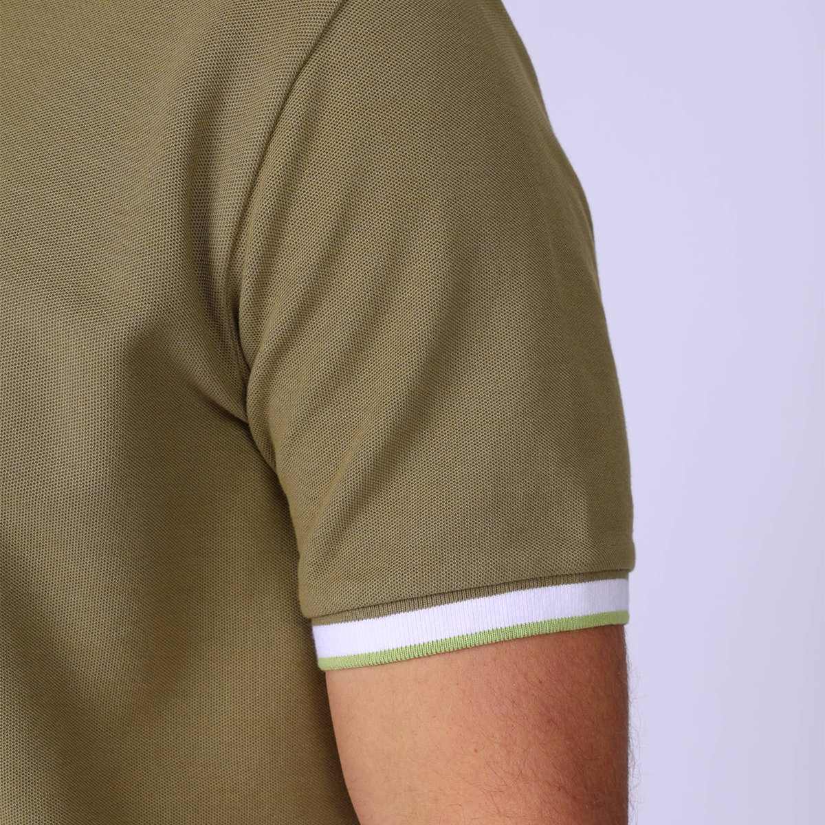 T-shirt piqué George kaki, MISE AU GREEN