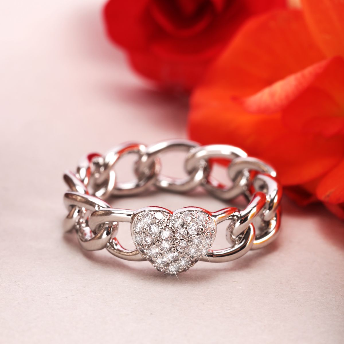Bague en laiton et cristal INCONTRI argent, MORELLATO