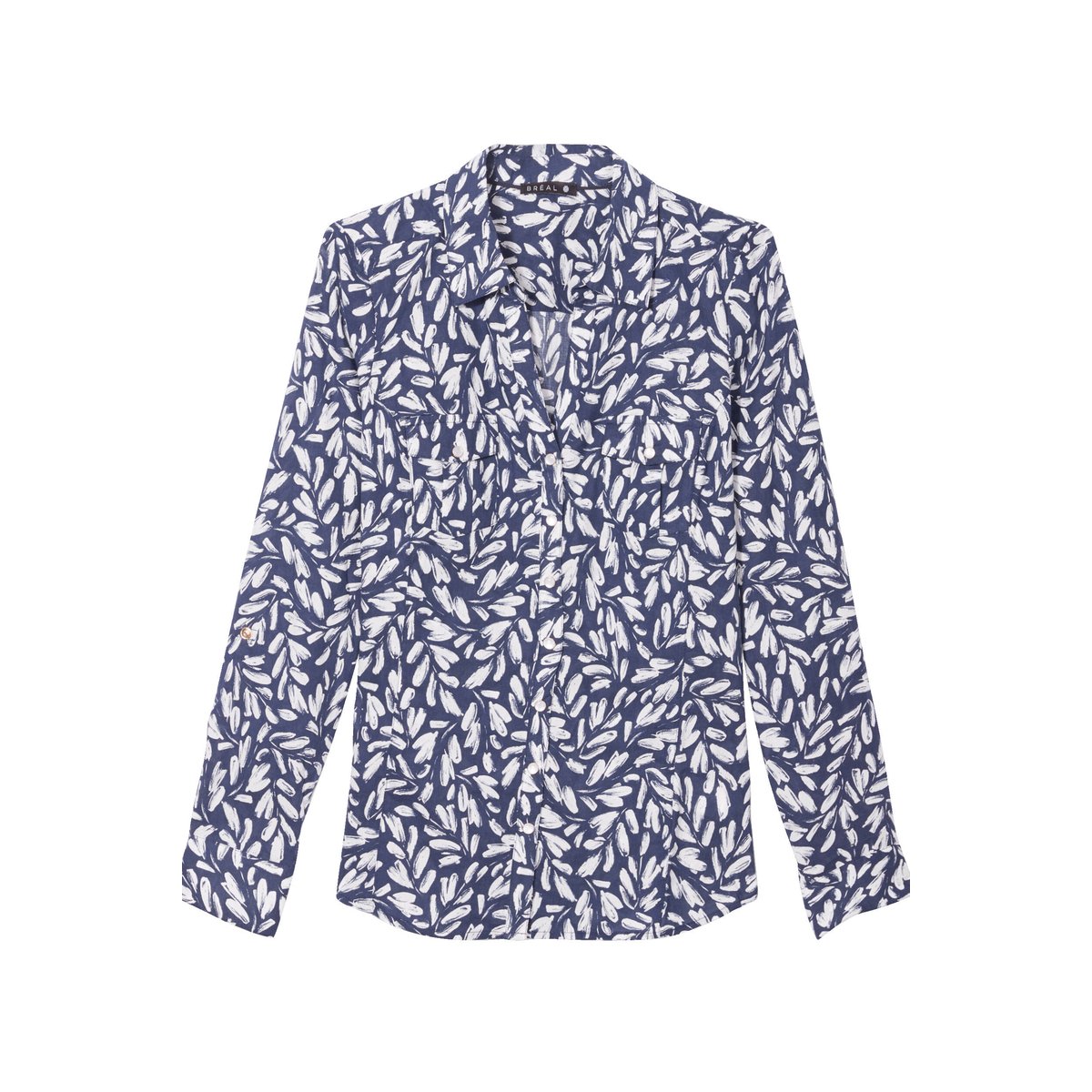 Chemise manches longues bleu foncé, BREAL