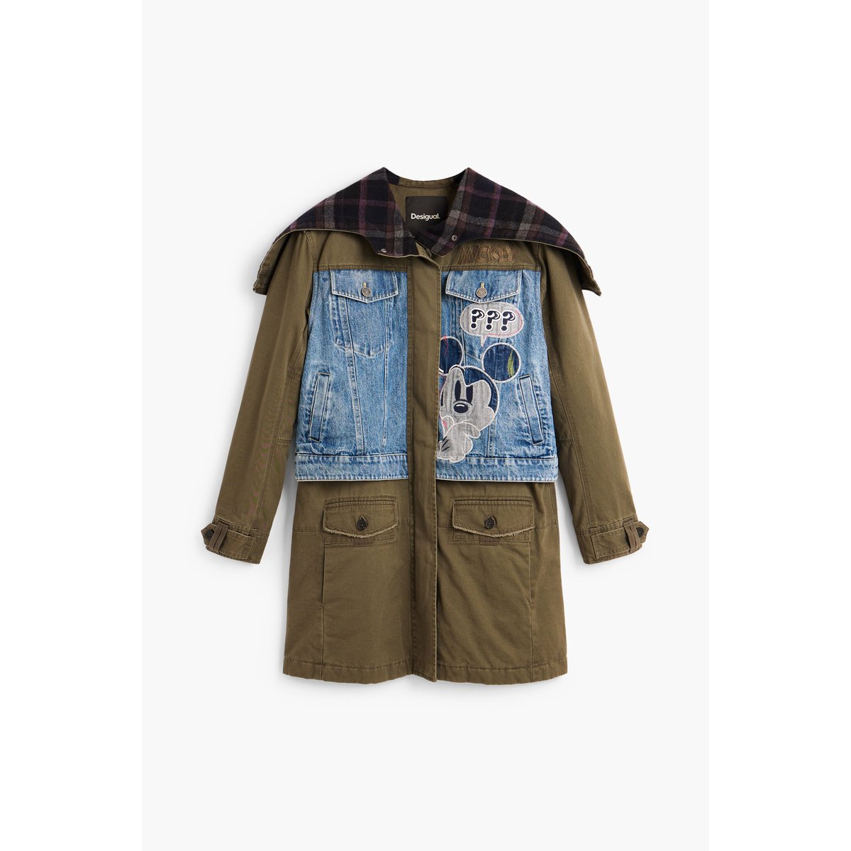 Parka en coton Mickey™ vert, DESIGUAL