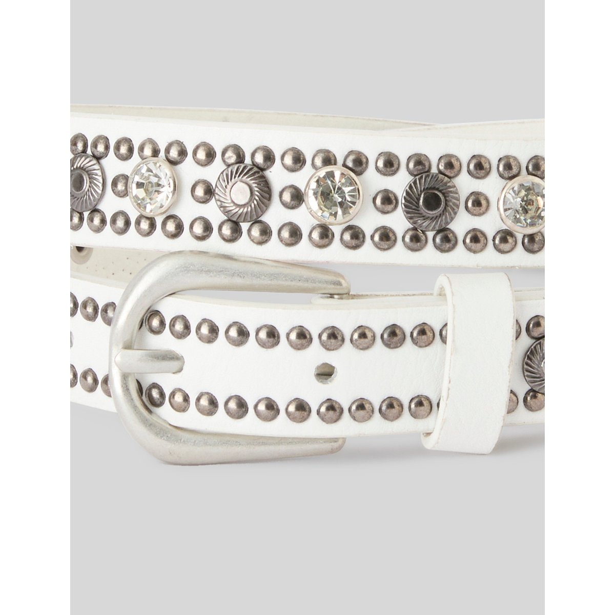 Ceinture à clous blanc écru, BZB