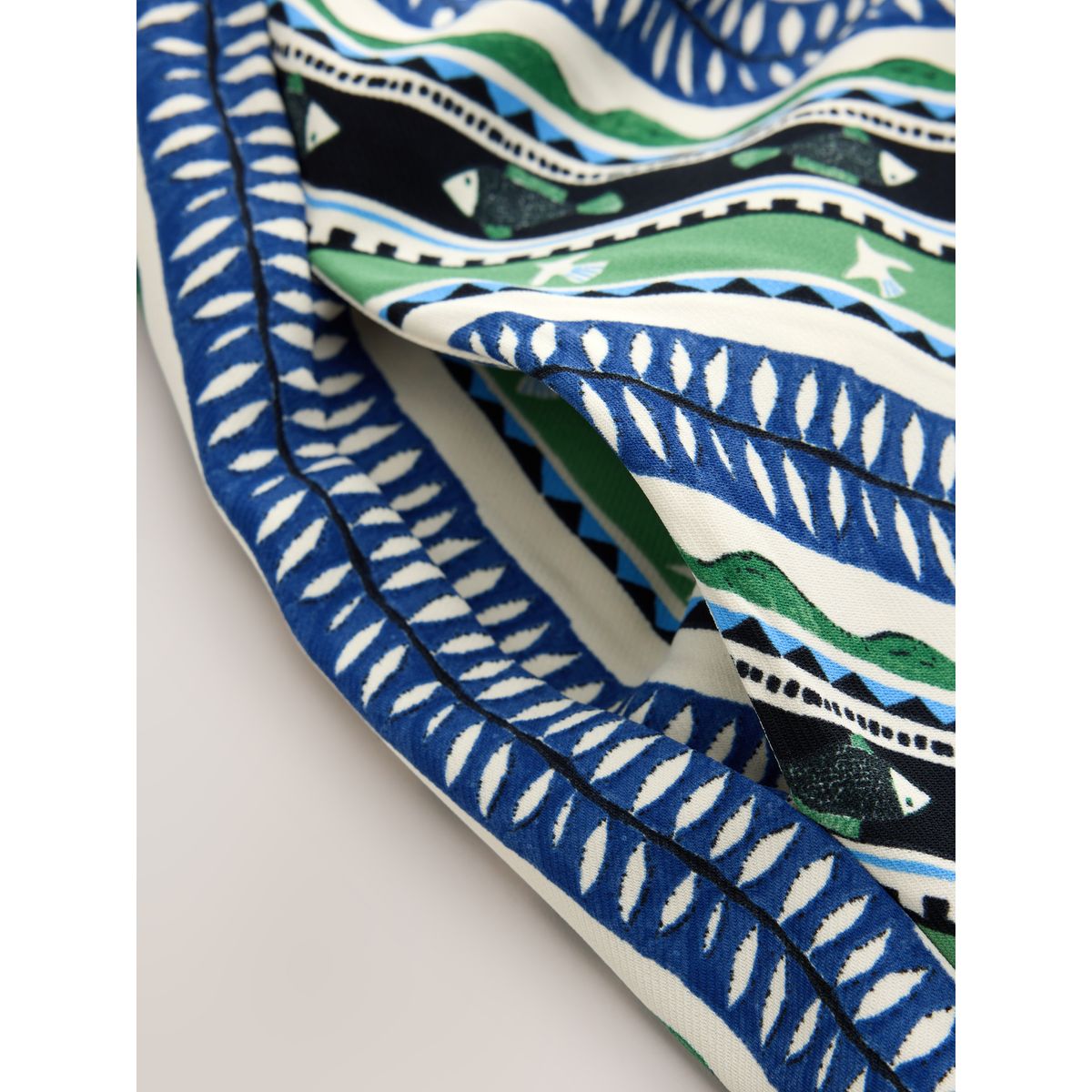 Robe chemise courte à manches longues imprimé poisson bleu, NEXT