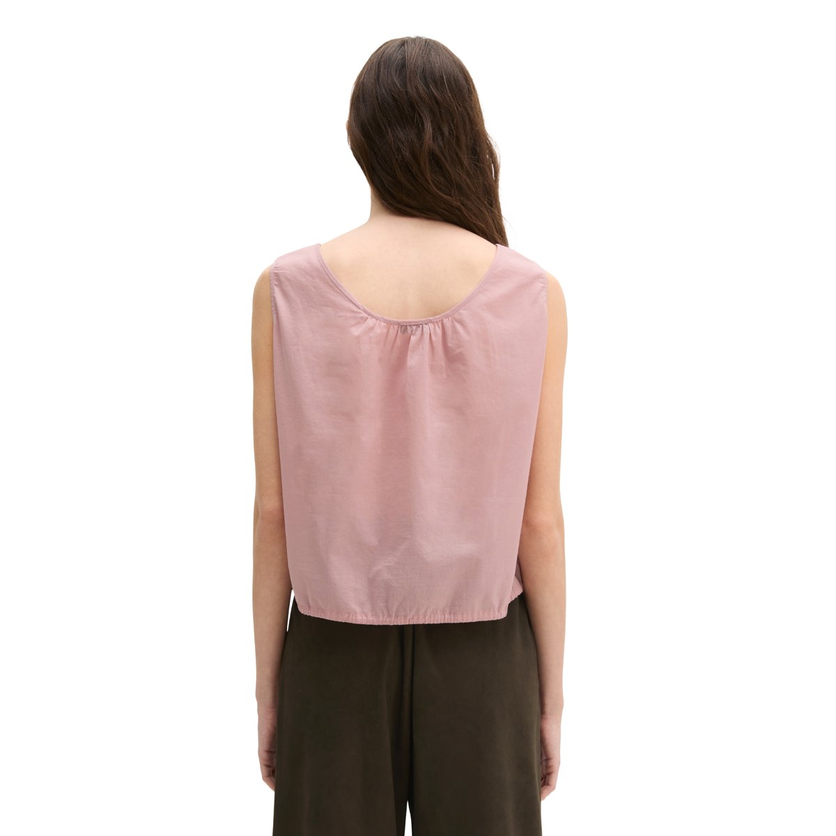 Blouse sans manches regular en voile de coton doux rose, MARC O'POLO