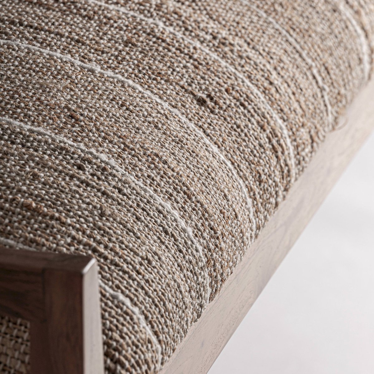 Banc contemporain en bois de manguier marron et beige, RECOLLECTION