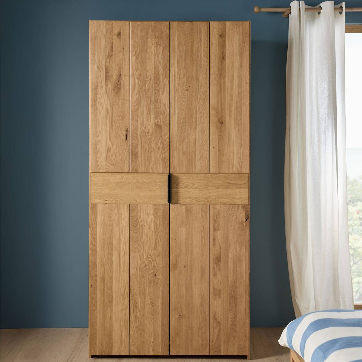 Armoire chêne massif 2 portes - CONOR bois clair, CAMIF