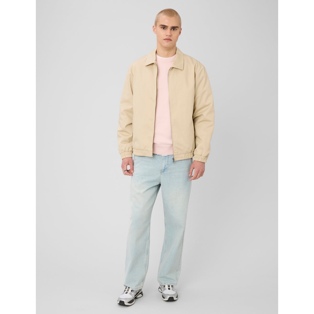 Blouson zippé blanc cassé, BZB