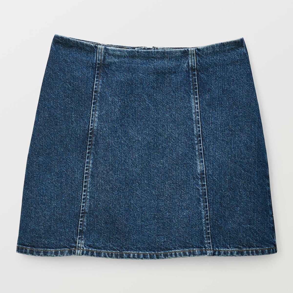 Jupe courte en denim stone denim, MONOPRIX