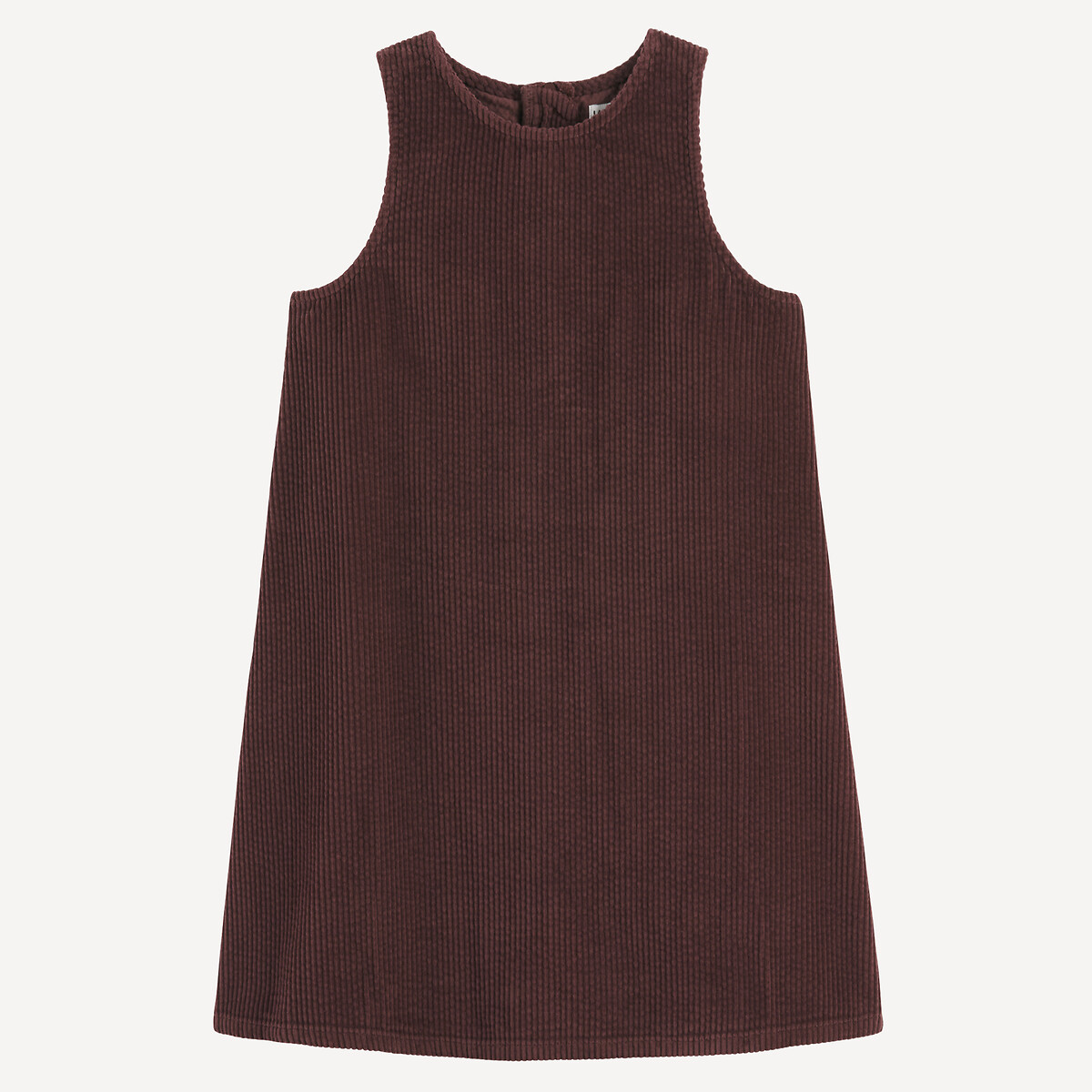 Sleeveless Dress in Corduroy brown, LA REDOUTE COLLECTIONS