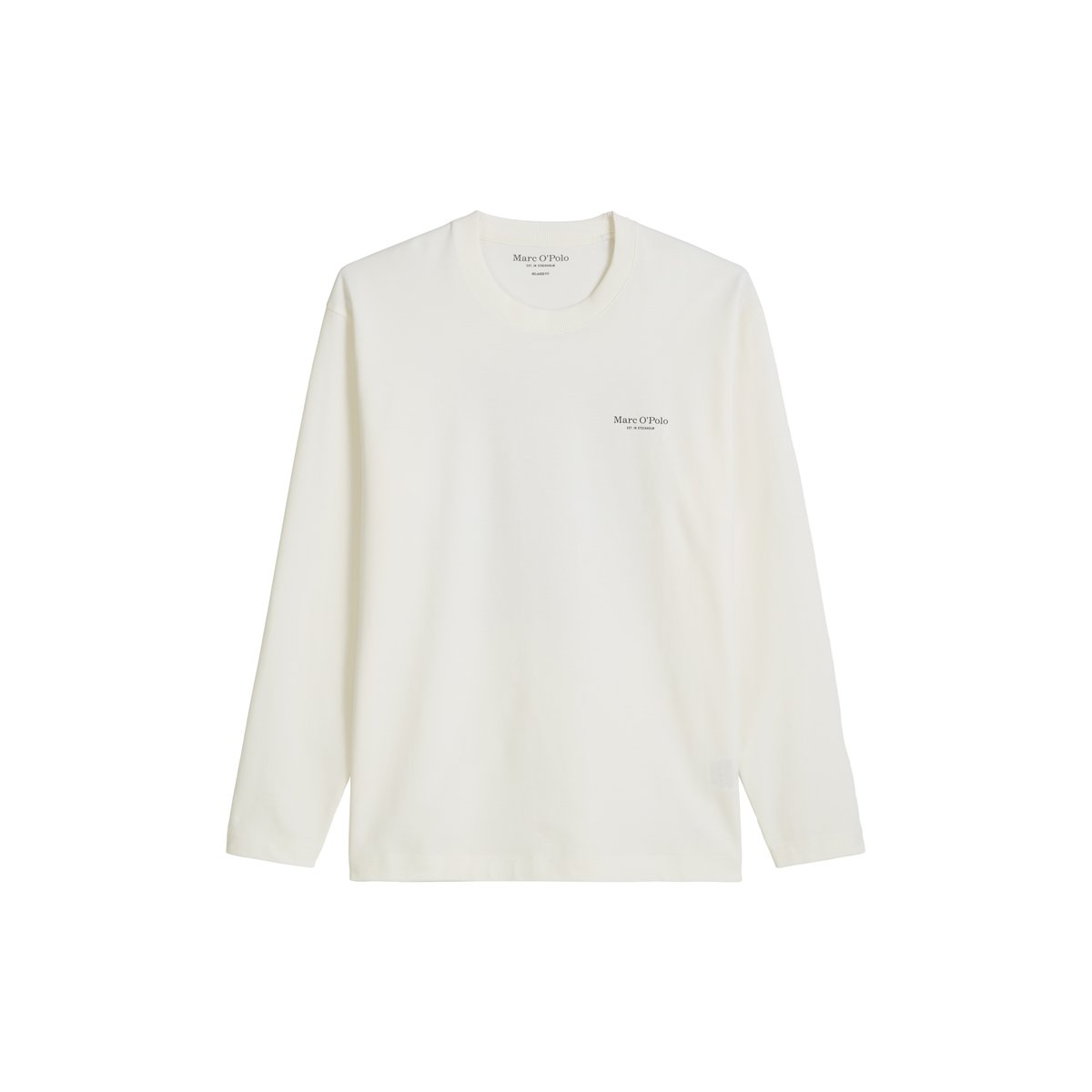 T-shirt long relaxed Heavy Jersey avec imprimé dans le dos blanc naturel, MARC O'POLO