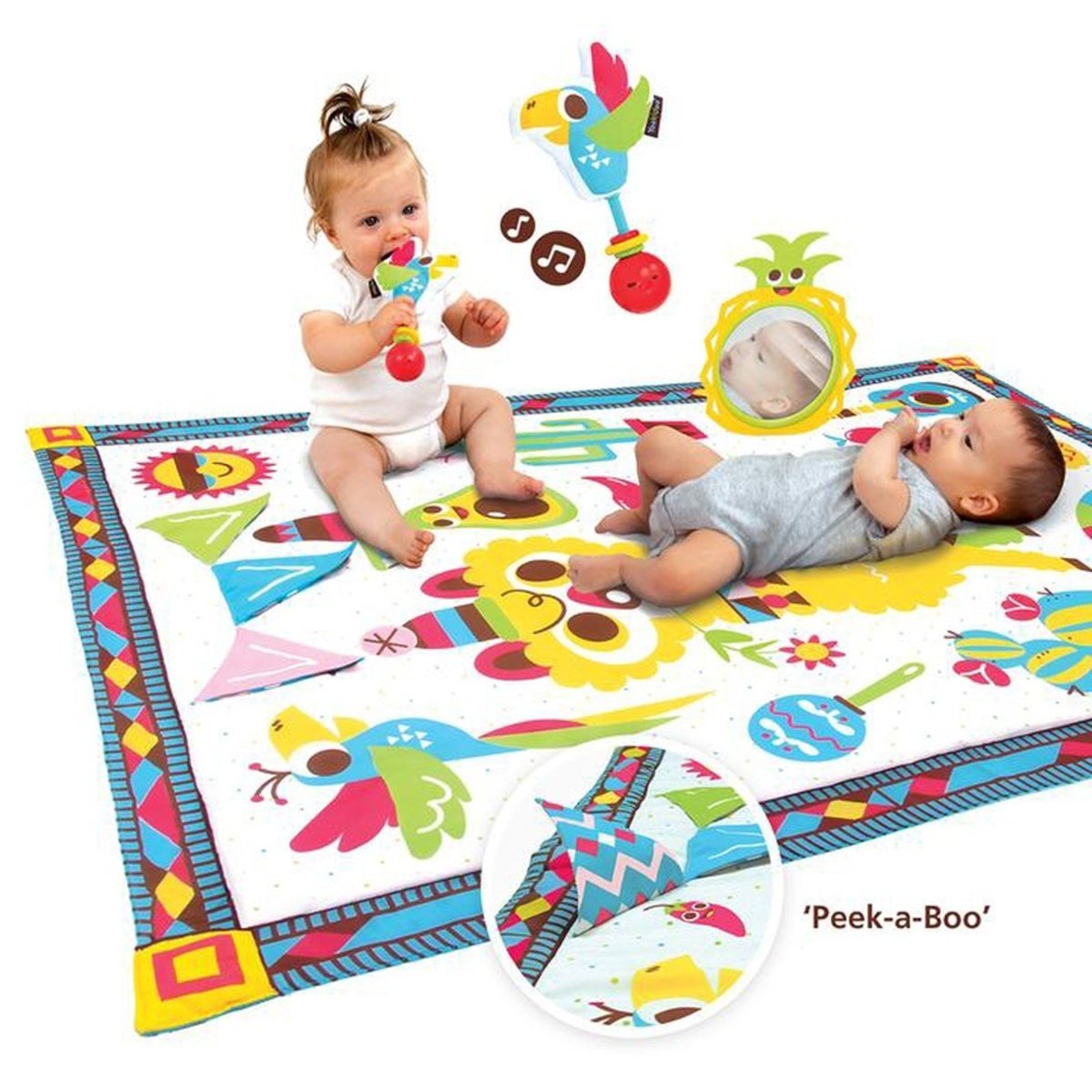 Tapis d'éveil Fiesta blanc, YOOKIDOO