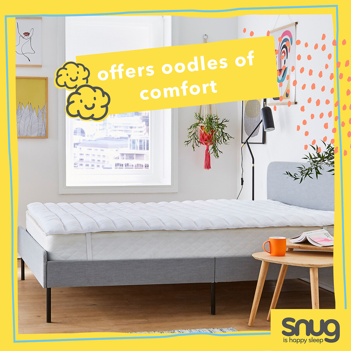 Just Right Mattress Topper white, SNUG