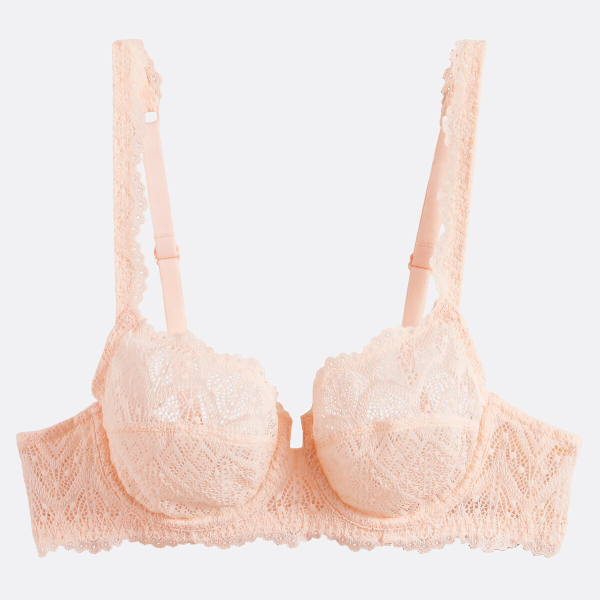 Soutien-gorge emboîtant en dentelle, LISON rose poudré, LA REDOUTE COLLECTIONS