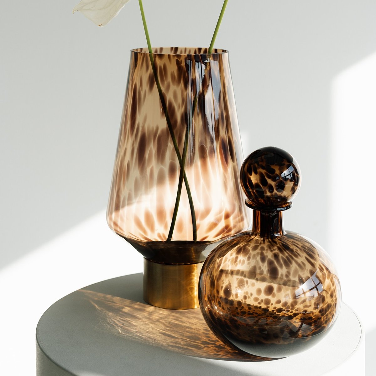 Vase en verre, CARAMEL marron, KARE DESIGN