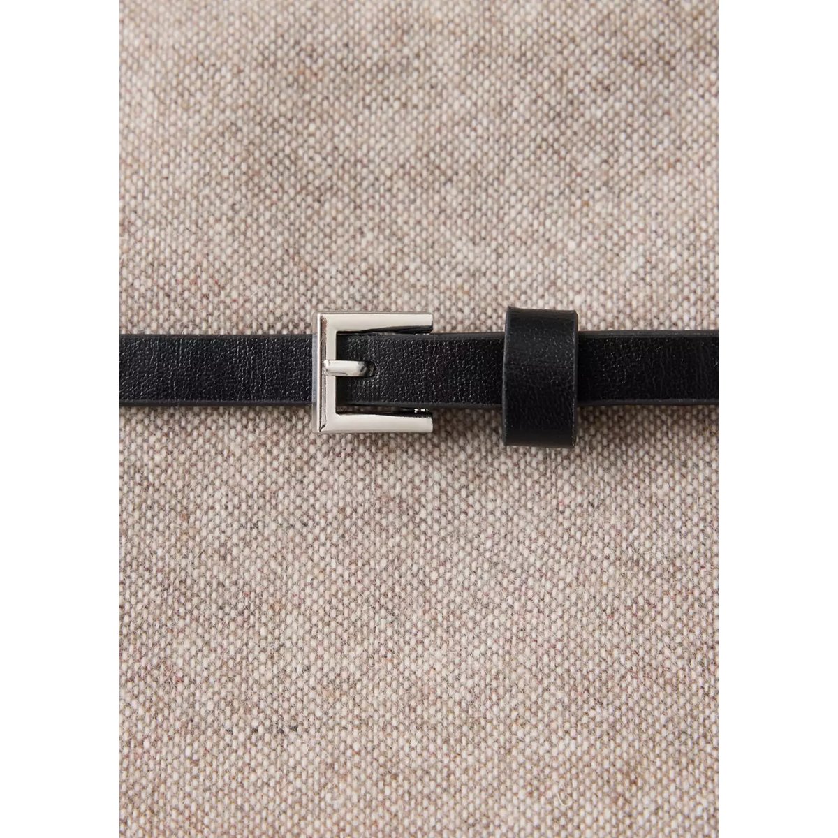 Jupe courte ceinture beige, MANGO