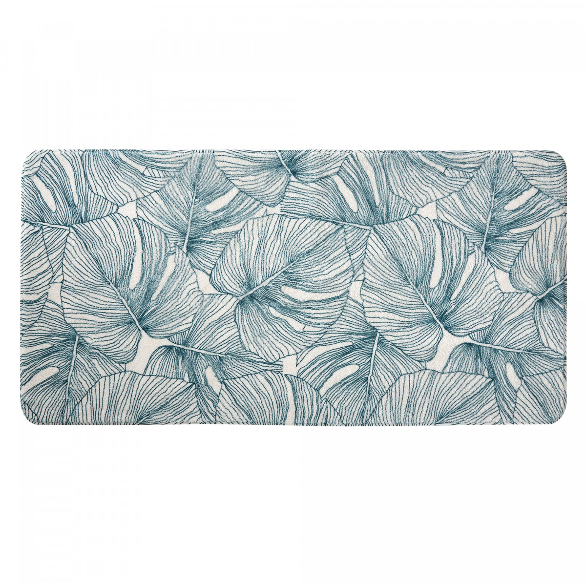 Tapis de bain imprimé jungle tropical EXOTICA vert, GUY LEVASSEUR