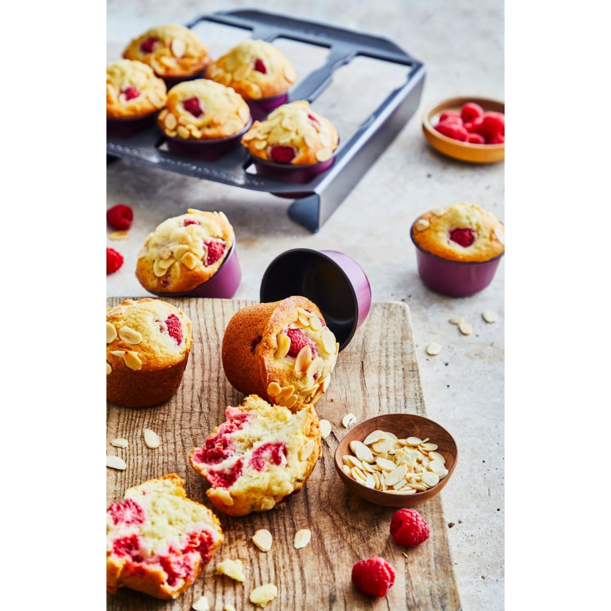 Moule à gâteau Creabake trio muffins 7.5 cm coloris unique, TEFAL