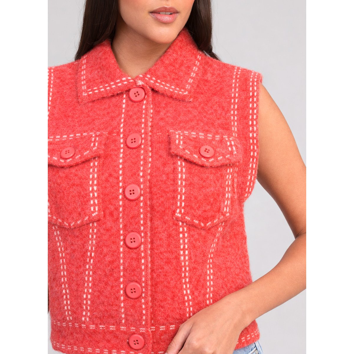 Gilet LEWAYNE coquelicot, AN'GE