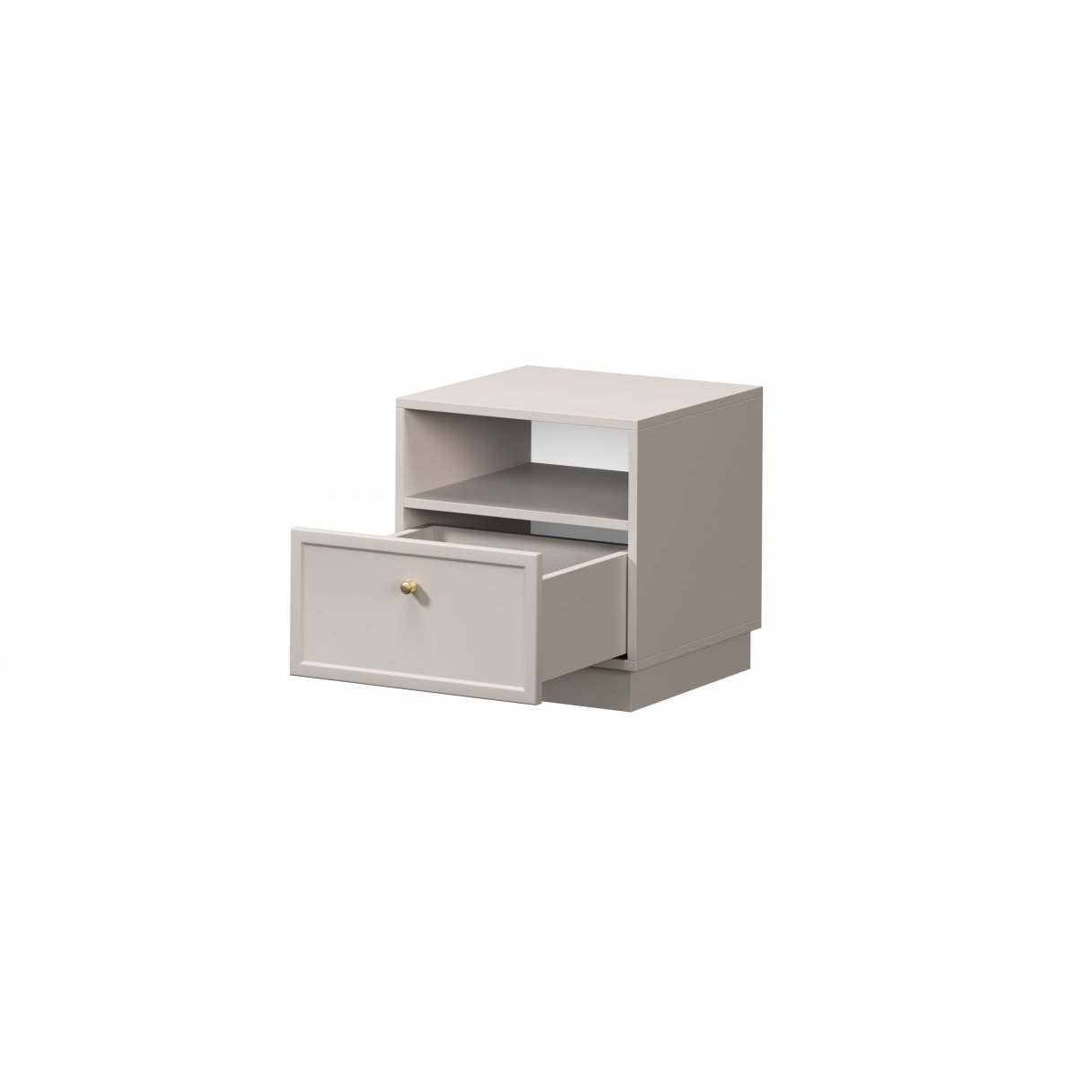 Table de chevet Panneaux de particules, LORINA beige, BOBOCHIC