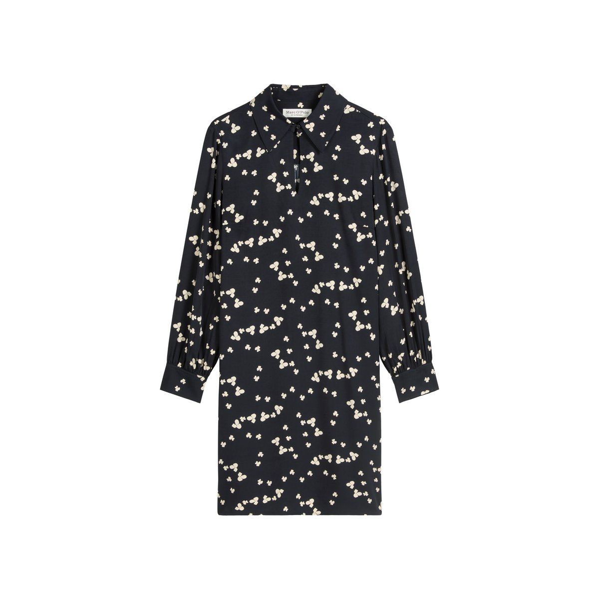 Robe imprimée loose en LENZING™ ECOVERO™ bleu foncé, MARC O'POLO