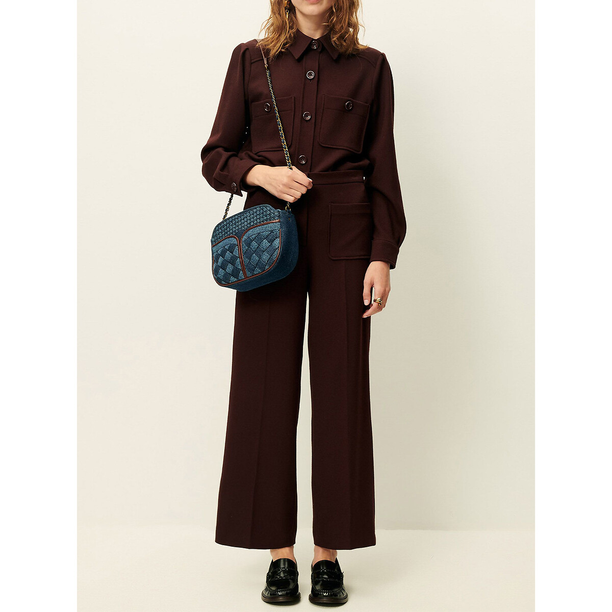Pantalon large taille haute 7/8ème ALBERWOOL 90005957, SESSUN