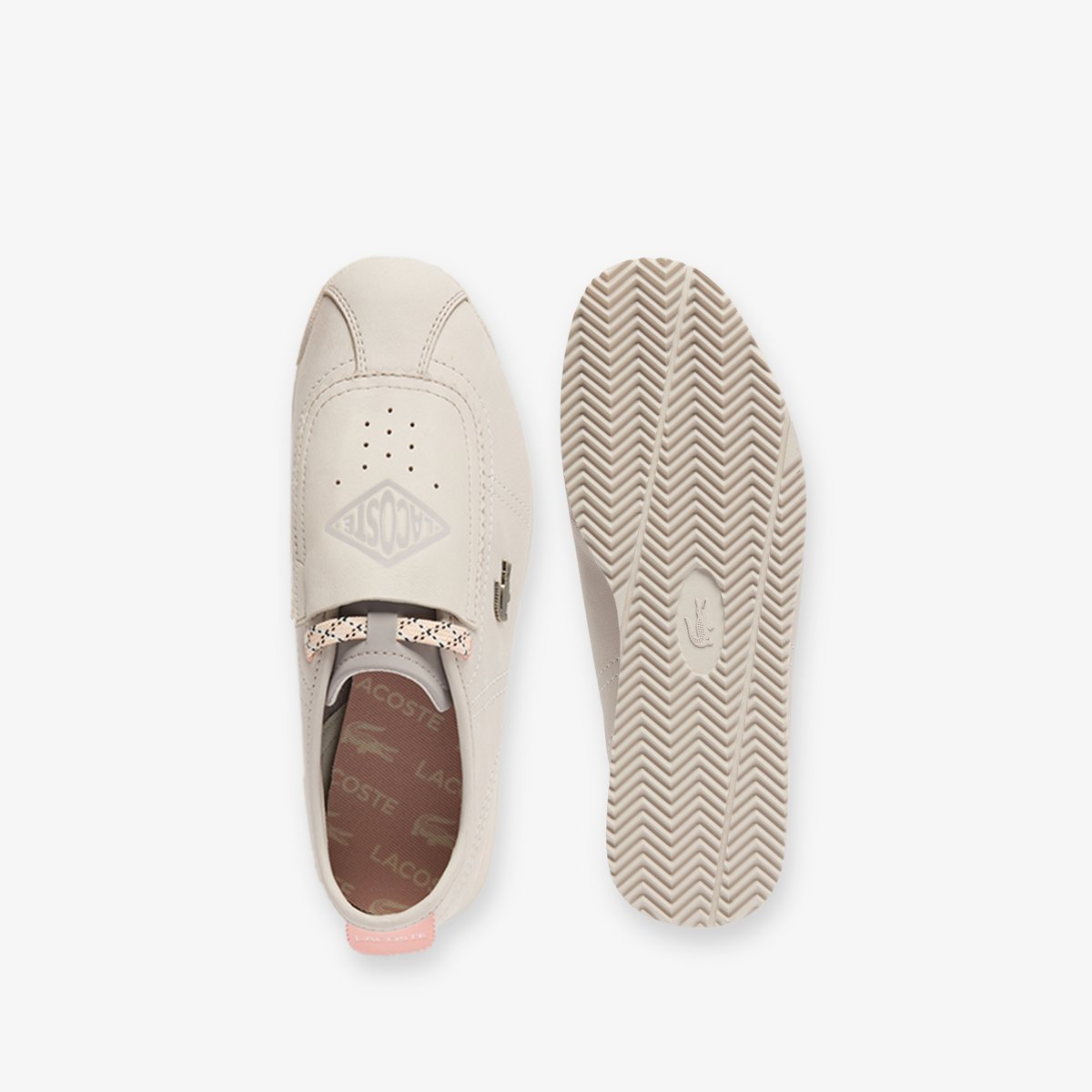 Slip-on Club-Low femme en cuir gris-1c9, LACOSTE