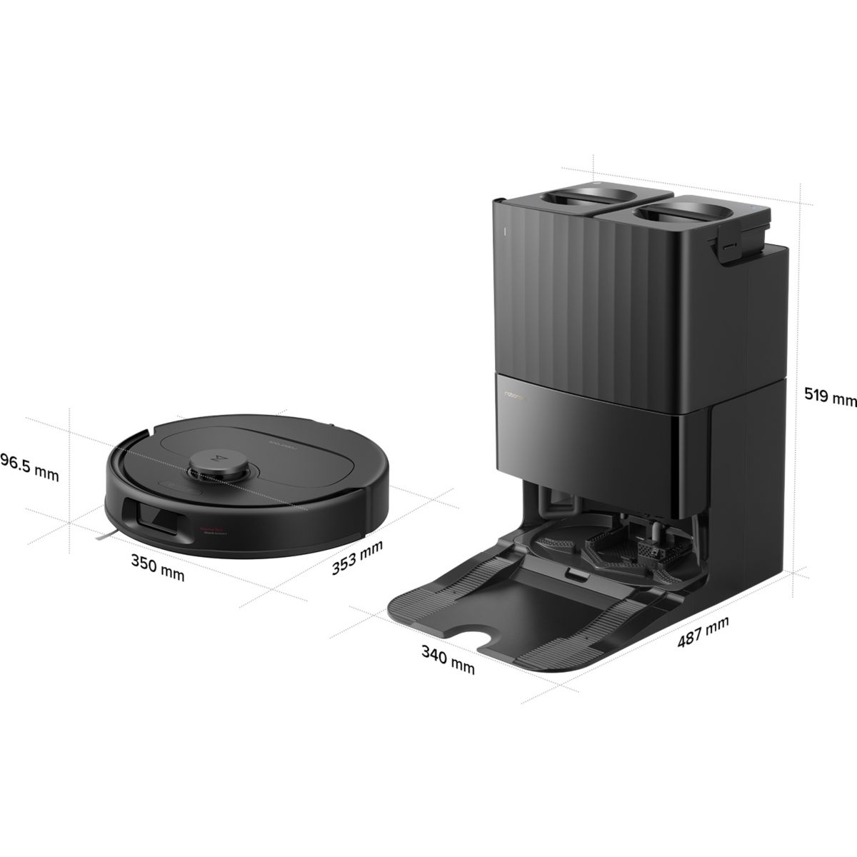 Robot Aspirateur Laveur Qrevo S ProX Black couleur unique, ROBOROCK