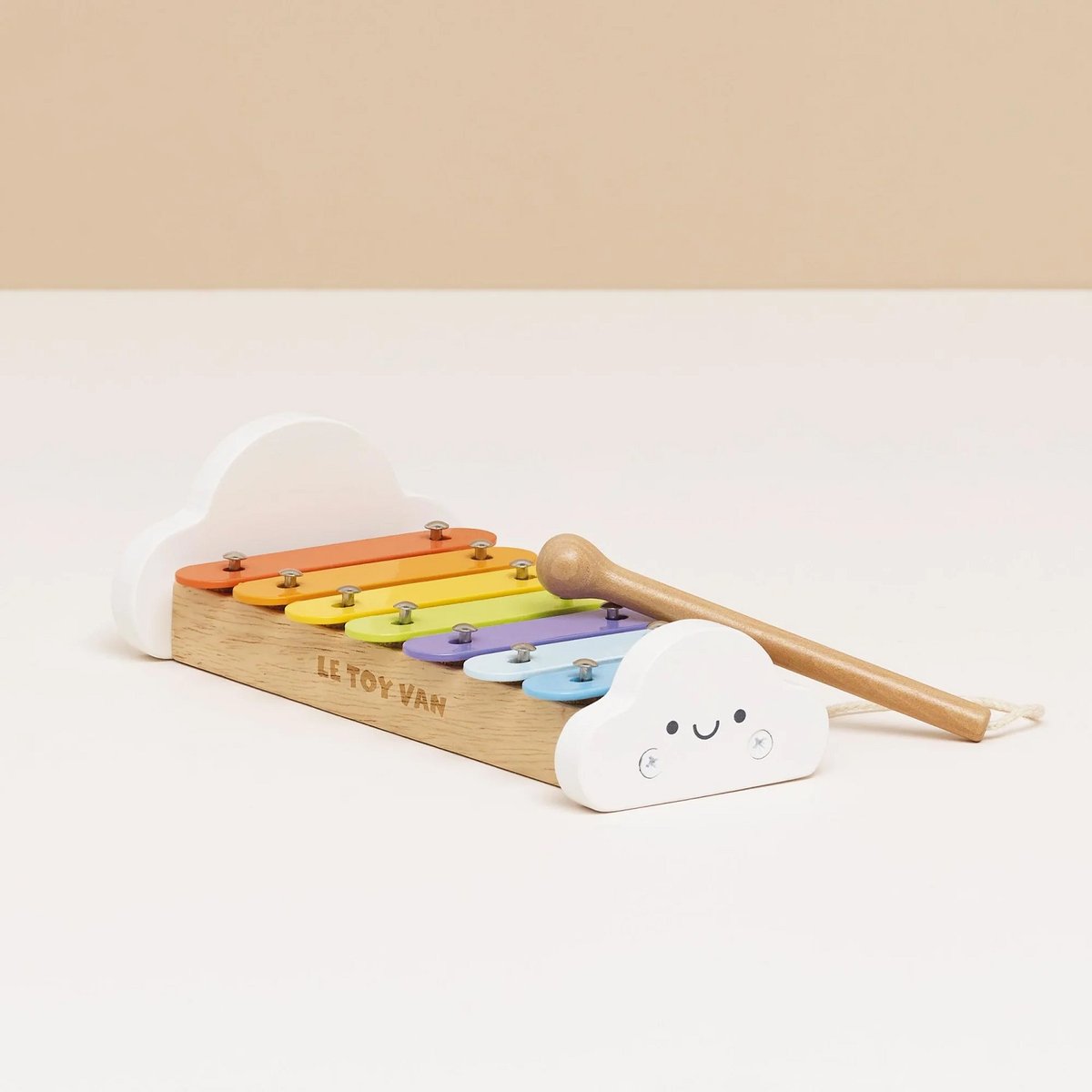 Xylophone arc-en-ciel en bois et métal blanc, LE TOY VAN